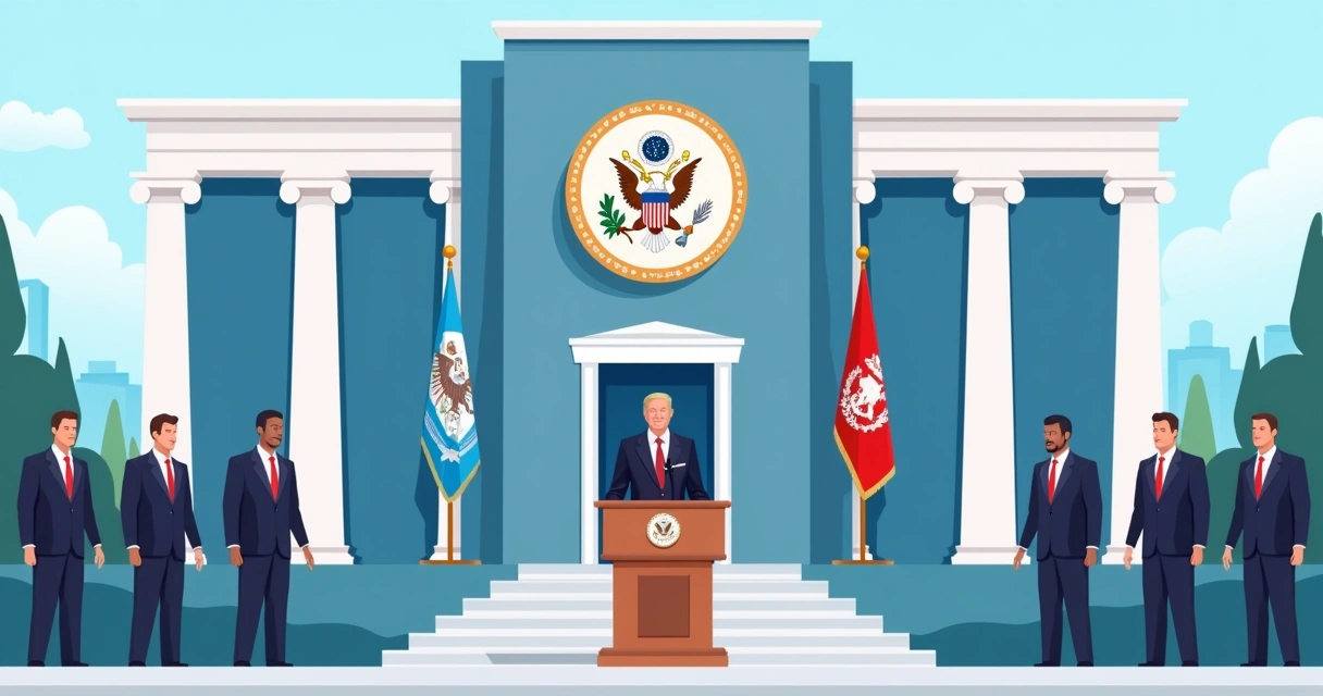 Cerimônia oficial de inauguração com autoridades, placa de inauguração em destaque e brasão federal